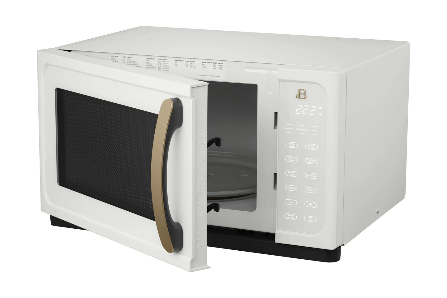 Beautiful 1.1 cu ft 1000 Watt, Sensor Microwave Oven, White Icing by Drew Barrymore, New - Product image 15