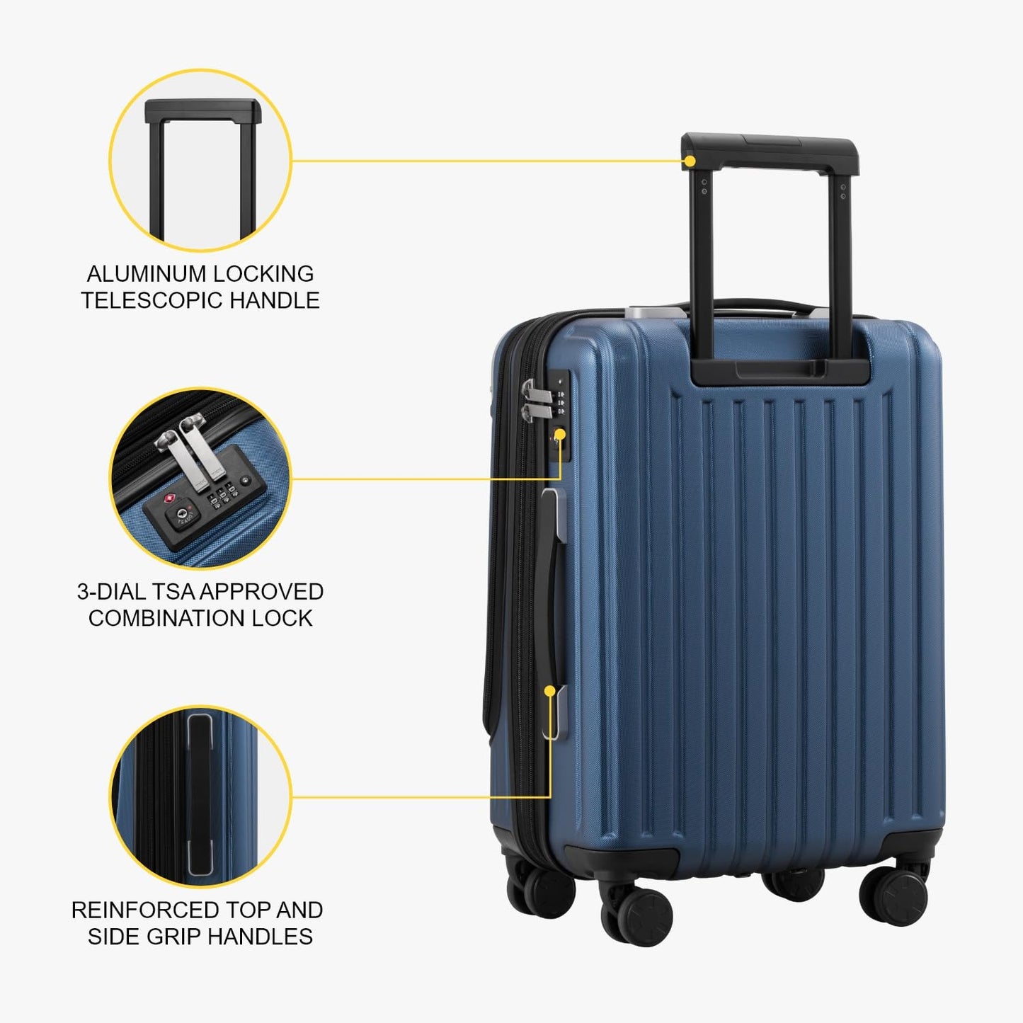 LEVEL8 Grace EXT 20 Carry On Luggage With Wheels - Product image 3
