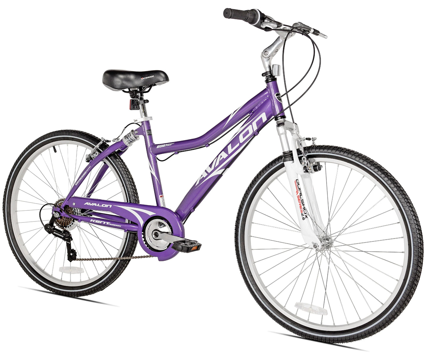 Kent Bicycle 26 In. Avalon Comfort Women'S Full Suspension Hybrid Bike, Purple - Product image 1