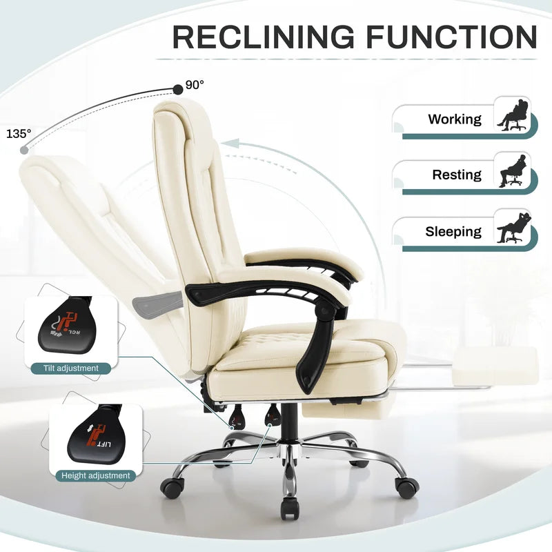 Homall Home Office Chair Adjustable Executive Leather Chair with Arms Ergonomic High Back Cushion Lumbar - Product image 14
