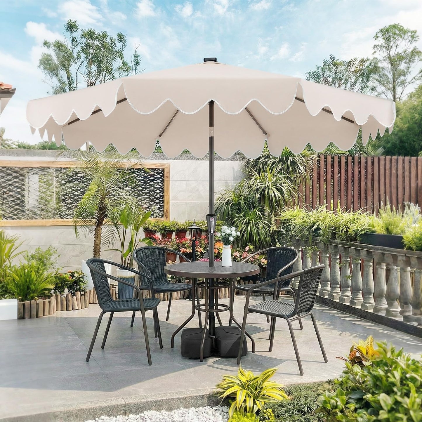 Tangkula 9 FT Solar Patio Umbrella with 32 LED Lights - Product image 9
