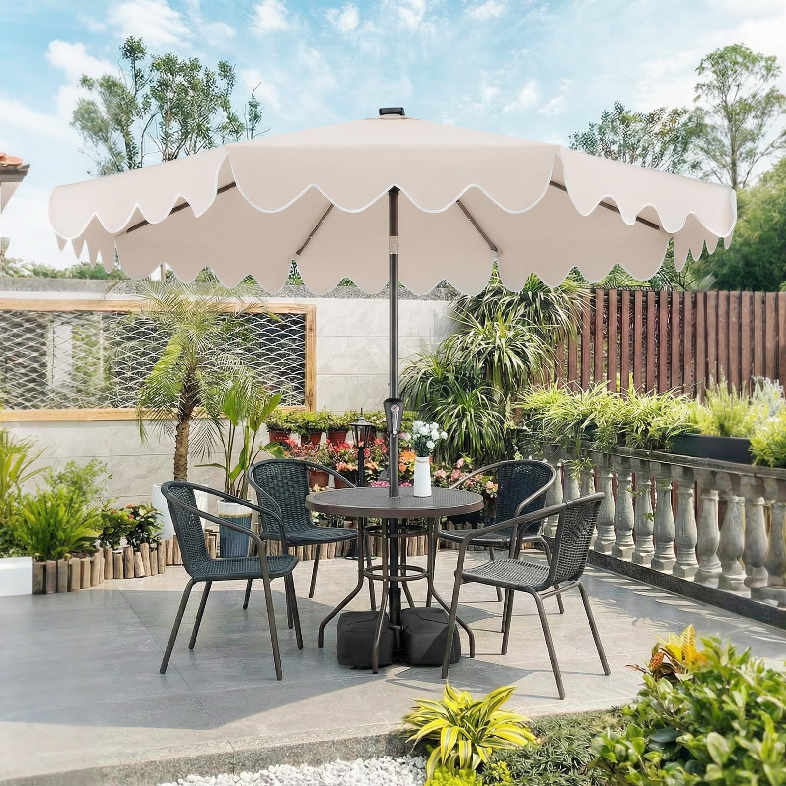 Tangkula 9 FT Solar Patio Umbrella with 32 LED Lights - Product image 9
