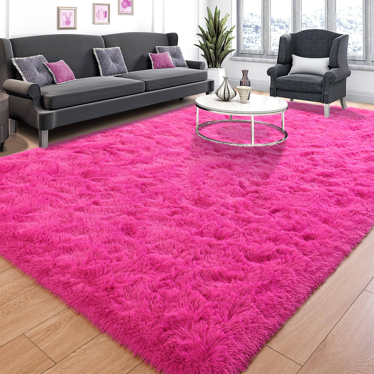 Tepook Super Soft Fluffy Rug for Bedroom, Modern Shaggy Rug Fuzzy Kids Rug for Living Room - Product image 1