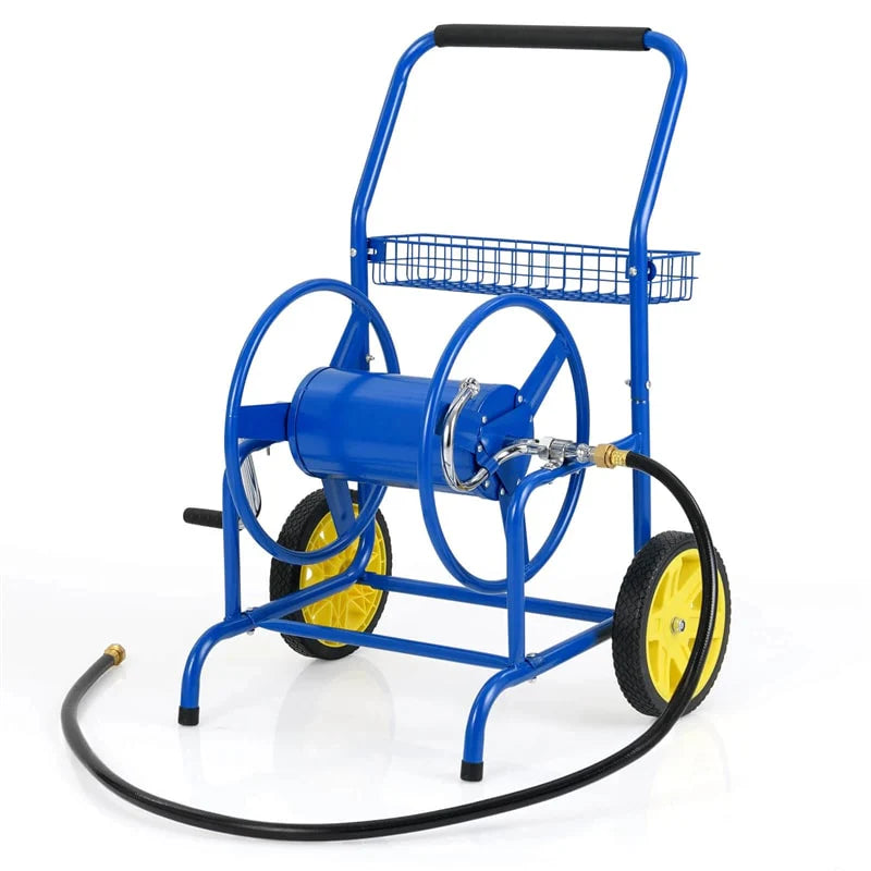 Garden Hose Reel Cart Holds 230FT of 5/8" Hose, Heavy-Duty Hose Cart with 2 Wheels & Storage Basket - Product image 11