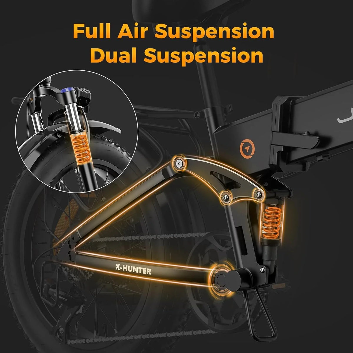 Jasion X - Hunter Electric Bike for Adults, 750W Motor Electric Bicycle with 48V 13AH Removable Battery - Product image 25
