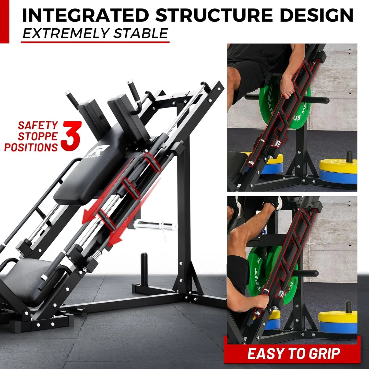 Ritfit Leg Press Hack Squat Machine, Professional Adjustable Leg Press Machine for Home Gym with Linear - Product image 14