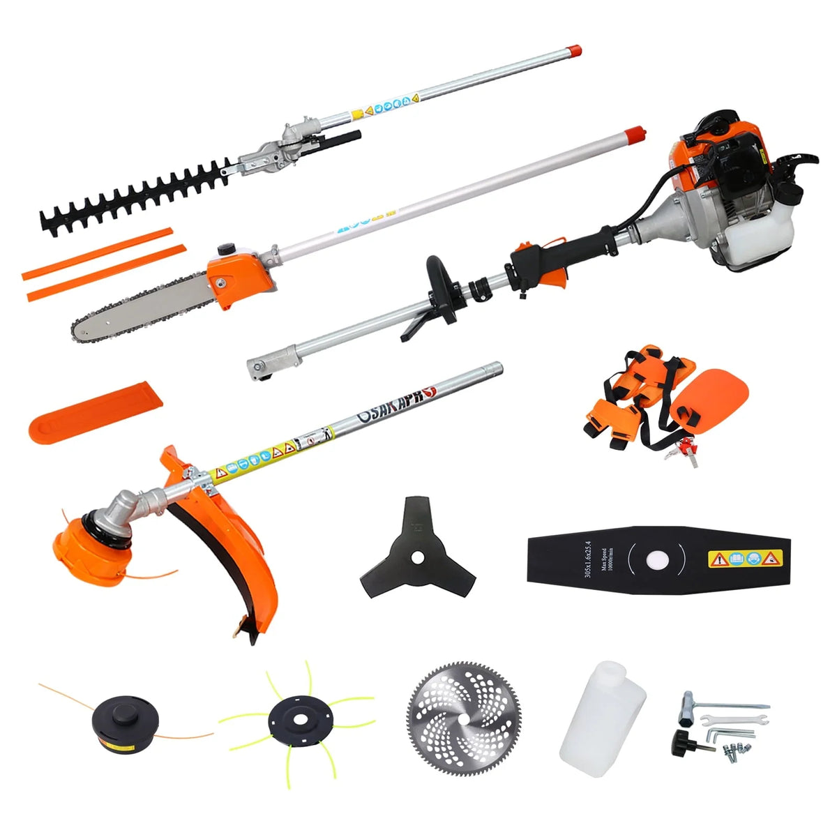 Eastvita Multi - Functional Trimming Tool with String Trimmer Brush Cutter Pole Saw Full Crank Shaft Design - Product image 1