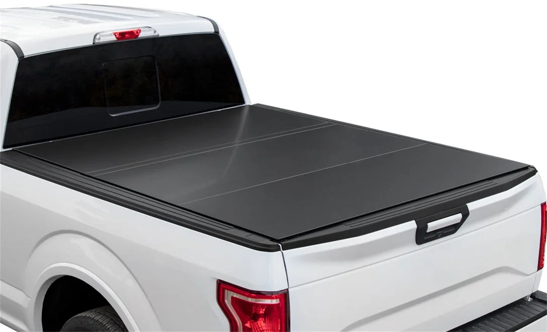Access B1080019 - 2022+ Rivian R1T 4ft 6in Bed (w/ OEM Tonneau Track) LOMAX Tri-Fold Cover - Matte Black
